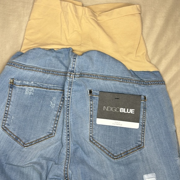 3/$20 Bundle & Save! Indigo blue stretch maternity jeans size medium - Picture 5 of 6